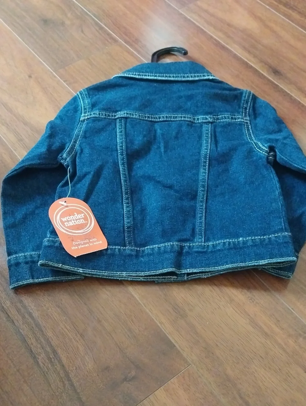 wonder nation Dark Blue Distressed Kids Jean Jacket